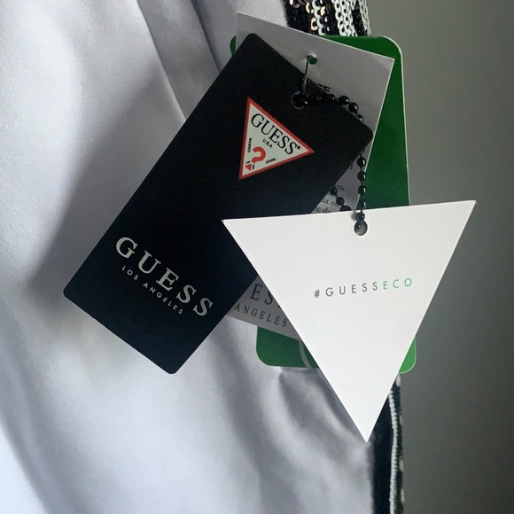 NWT Guess Ladies White & Black Pants - Picture 2 of 5